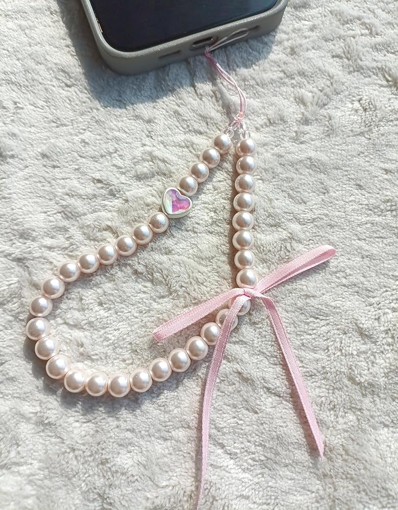 Amazon.com: S.J JEWELRY Phone Charm Pearl Beaded Charms Strap